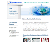 Tablet Screenshot of baronfiltration.com